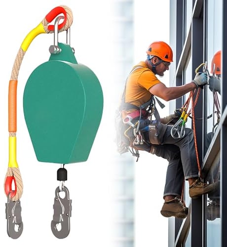 ADDLIVE Höhensicherungsgerät, Höhensicherungsgerät Absturzsicherung 10m, Absturzsicherung Einziehbar, Fallschutz Absturzsicherung, Klettern Sicherungsgerät Fallschutz für Dach und Luftarbeiten