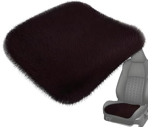 Auto Sitzauflage für Honda CRV EV 2023 2024 2025, Plüsch Sitzmatte Winter Warme Autositzbezug Autositzbezüge Lendenkissen Auto Kunstfell Sitzauflage,Black