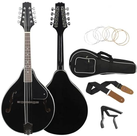 Mandolina para Adultos Juego de mandolina acústica profesional de 8 cuerdas estilo A