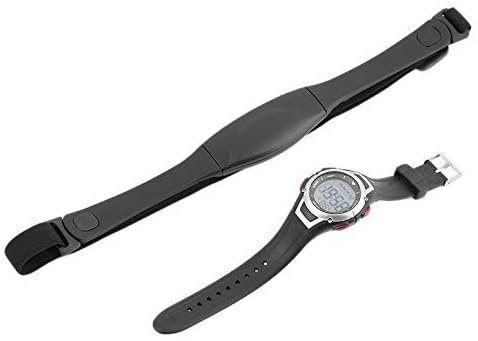 Orologio sportivo wireless impermeabile con fascia toracica, monitoraggio della frequenza cardiaca, retroilluminazione e sveglia, ideale per corsa, fitness e immersioni.
