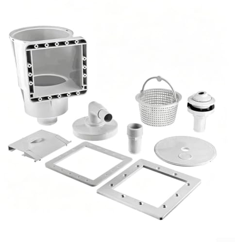 Durashmall Skimmer galleggiante per piscine con filtro a parete per piscine fuori terra e in terra, rimozione efficiente dei detriti, facile installazione, materiale plastico, 24 x 20 x 3 cm