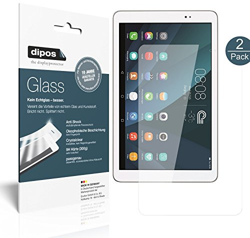 dipos 2x Displayschutzfolie 9H klar für Huawei MediaPad T1 10 Zoll