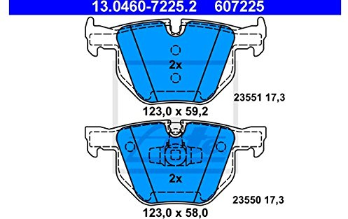 Ate 13.0460-7225.2 - Bremsbelagsatz, Scheibenbremse