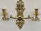 mehrarmig Kerzen Kerzenhalter aus brüniertem Messing Barock Wandkerzenhalter Messing Gold 2 Armig Wandaplike Wandleuchter Antik