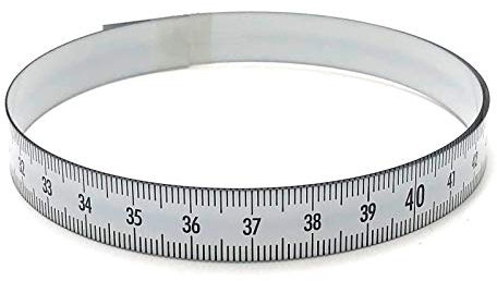 Skalenbandmaß 30m - Bezifferung von links nach rechts - Stahl weiß lackiert - Breite: 13mm, mit Duplexteilung - Gehrungsband Anschlagband Rollbandmaß Lineal