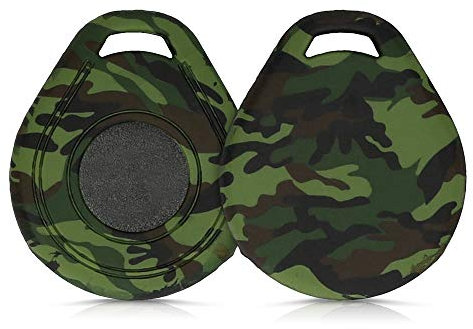 kwmobile Étui Compatible avec Clef de Moto Harley Davidson - Coque de Protection en Silicone Camouflage Noir-Vert Clair-Vert foncé
