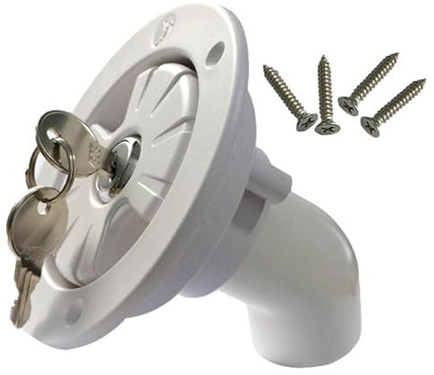 READY Bouchon d'entrée d'eau par gravité verrouillable avec serrure, trappe de remplissage d'eau douce, filtre verrouillable pour la plupart des entrées d'eau douce sur camping-cars, caravanes,