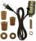 Creative Hobbies Pre-Wired Bottle Lamp Kit, Easily Convert Any Bottle Into A Lamp, DIY No Drilling Required | Antique Brass