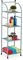 Relaxdays Standregal, Stahl, HxBxT: 115 x 33 x 28 cm, Regal Küche & Bad, 4 Gitterablagen, Metallregal stehend, Mint