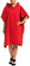 Aquarti Damen Herren Badeponcho Frottee Kapuzenhandtuch Umziehhilfe Surf Poncho mit Kapuze, Farbe: Rot, Größe: L/XL