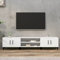 Higsose Meuble TV Salon Blanc 180x31,5x40 cm Bois d'ingénierie Armoire Télévision Dessus Stable et Robuste Vitrine d'affichage Placer Photo Objets Décoratifs Décoration Intérieure