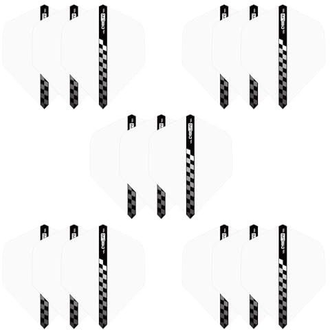 CyeeLife Standard Dart Flights,15 Stück pro Packung (Weiß)