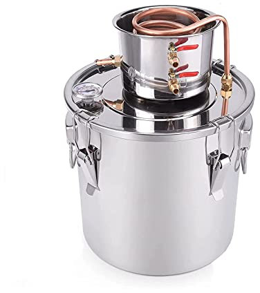 ANZAGA Heimbrennerei-Ausrüstung DIY ätherisches Öl aus Kräutern, Pflanzen und Blumen,8 l/2 gal