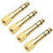 4 Stück Adapter Klinke 6 3 auf 3 5, 24K Vergoldete Stecker, Klinke Adapter, Klinkenstecker Adapter,Klinke auf Klinke 6 35, Adapter Klinke 6 3 auf Cinch, Klinke Adapter 6 3 auf 3 5 für Gitarre,Klavi