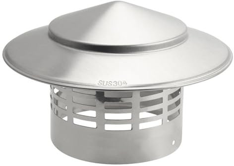 Schornsteinabdeckung 4,3 Zoll Innen-Durchmesser Edelstahl Schornsteinkappe Runde Regenschutz Mesh Abgasrohr Abdeckung Schornstein Vogelschutz für Dach Vent Protetion, klein