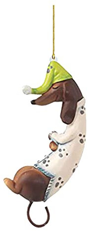 Weihnachtsanhänger Christbaum Deko Weihnachtsbaumschmuck für Adventkalender Dekoration Dackel Hund Deko Ornament Weihnachtsbaum Anhänger Handwerk für Weihnachten Cartoon Acryl Funny Auto Anhänger,A006