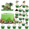 Silars Tortendeko Dinosaurier, 16 Stücke Tortenaufleger Dinosaurier Happy Birthday Tortendeko, Kuchendeko Dinosaurier Geeignet für Pferdeliebhaber, für Geburtstagsfeiern,Themenpartys zu Dinosaurier