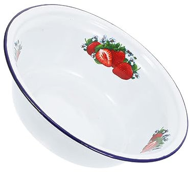 MAGICLULU Emaille-suppenschüssel Im Retro-stil Rührschüssel Aus Hochwertigem Emaille-material Für Haushaltsgebrauch Leicht Zu Reinigen Transportieren