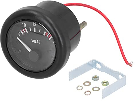 Marine-Spannungsmesser, 12 V, 52 Mm, Wasserdicht, IP67, LED-Digitalanzeige, Voltmeter-Panel Mit Kontrollleuchte, Universell Für Boot, Marine, Fahrzeug, Motorrad, LKW, ATV, UTV, Auto