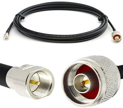 RANGEFUL 1m FME Stecker auf N Stecker RG58 Koaxialkabel — Verlängerung Low Loss FME antennenkabel 50ohm — für RF Antenne GSM LTE 4G 5G 6G Router