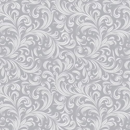 20 Servietten Muster Ranken Barock-Stil weiß auf silber als Tischdeko. Papierservietten mit Motiv. Auch für Decoupage und Serviettentechnik 33x33cm