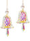 Kristall Sonnenschirm Glocke Anhänger, Kristall Eiszapfen Prismen Sonnenfänger, Kristall Regenbogen Maker Anhänger,Zuhause, Auto, Dekoration, Geschenk für Frauen，Fenster Anhänger (2 Stück Farbe)