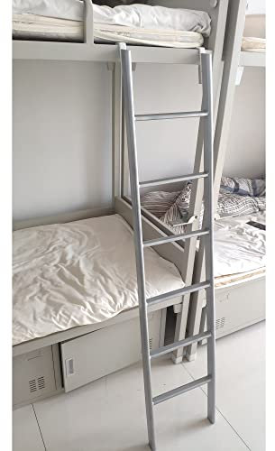 Bettleitern für Hochbetten, Wohnungen, Schlafsäle, Metall-Etagenleiter für Reisewohnwagen, erhöhtes Hochbett, 150 170 180 cm, verstellbare Haken-Kletterleiter (Farbe: Weiß, Größe: 1,6 m) (SI