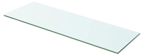 Kavolet 60x15 cm Glasboden Glasscheibe Glasplatte Glasregal Transparent Regalboden Glas Einlegeboden Glasablage für Badezimmer Wandregal Badablage 8 mm stärke