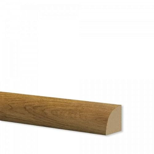 Cornice Parete in Polimeri-battiscopa 19x19x2000 mm ROVERE CALDO - Zoccolo da cucina resistente agli urti (2 Pezzi da 1000x19x19 mm)