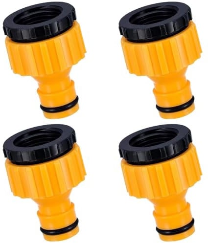 JOYVOX Garden Hose Tap Connectors 4Pcs Set - Easy Installation, Universal Fit for Outdoor Taps and Hoses, Durable and Leak-Proof, Quick Connect Garden Hose Fittings, Essential Garden Tool Kit