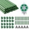 Lot de 30 piquets de 40 cm pour plantes grimpantes, piquets de jardin en acier revêtu de plastique avec clips de connexion pour treillis et attache torsadée de 30 m