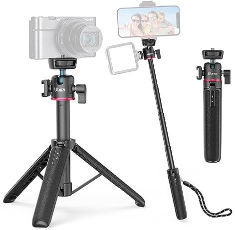 Mini Treppiede Fotocamera 54cm/21.6in, ULANZI MT-73 Treppiede per Fotocamera Piccolo con vite da 1/4'', Treppiede da Viaggio, Treppiede Tascabile compatibile con Compatto Fotocamera