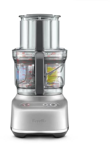 Breville BFP610 Sous Chef 9 Cup Food Processor, Brushed Stainless Steel | Chop, slice, shred, and dice ingredients quickly with the powerful motor in this compact meal prep tool | 9 cup capacity
