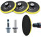 WYYFXY® 3 Stück Klett Schleifteller 125mm Klett Schleifpapierteller für Exzenterschleifer/Winkelschleifer, mit Bohradapter M14 inkl. Spanndorn für Schleifpapier | Schleifscheiben