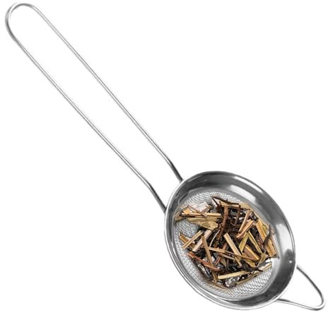 Rukjmqi Filtri a setaccio in acciaio inossidabile, setaccio a filo con manico | Setaccio da cucina in acciaio inossidabile con manico,Scolapasta e Setacci in Acciaio Inox per Alimenti, Tè, Riso, Olio,