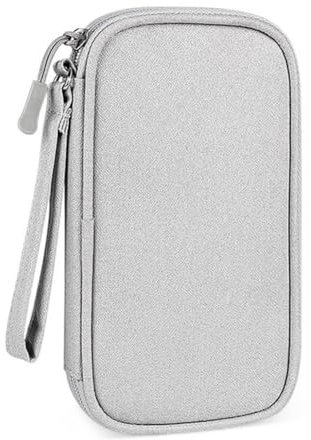 Yominerr Portable Cable Organizer Waterproof Storage Bag for Power Bank Digital Cable Case Earphone Holder Case Gray