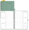 POPRUN Kalender 2025 2026 Horizontale Wochenplaner (Aug.2025-Dez.2026) – Ringbuch mit Softcover, ca. A5 (22x16,5 cm),17-Monate-Terminplaner 1 Woche 2 Seite, Mitternachtsgrün