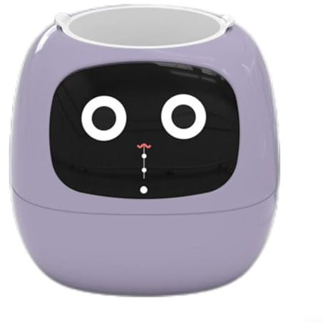 NbgrvB Smart Flower Pot - Smart Interactive Plant Pot,Multiple Expressions, Plant Robot for Living Room, Rich Gesture Interaction, Indoor Decoration(purple)