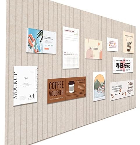 Lot de 12 grands carreaux muraux en feutre pour bureau, 90 x 120 cm, tableau d'affichage en feutre pour mur, décoration d'intérieur, photos, mémos, tableaux de réduction du bruit (camel foncé