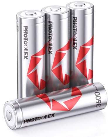 1.5V Wiederaufladbare AA Lithium Akkus (4 Stück), 3600mWh Lithium Ionen Hochkapazitäts-Wiederaufladbare aa akku 1600 + Zyklen Langlebige Wiederaufladbares Doppel A Batterie, geringe Selbstentladung