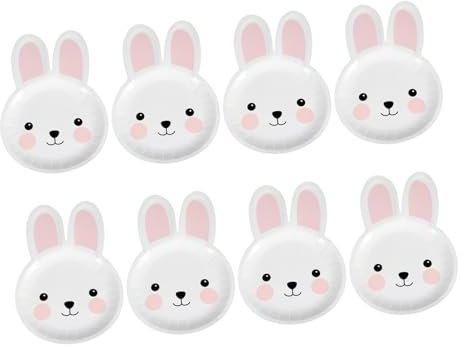 FRCOLOR 1 Set 8 Stück Hasen Pappteller Hasen Dekorativ Für Bestimmte Anlässe Zum Dekorieren Echo en Teller Pappteller enform Papiergeschirr Papiergeschirr