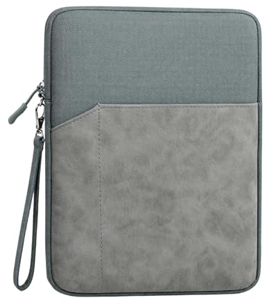Tablet Sleeve for 9-11 Inch Devices, iPad Sleeve, Water-Resistant iPad Carry Case with Pen Holder, Shockproof Tablet Bag for Air, Galaxy Tab (Grey)