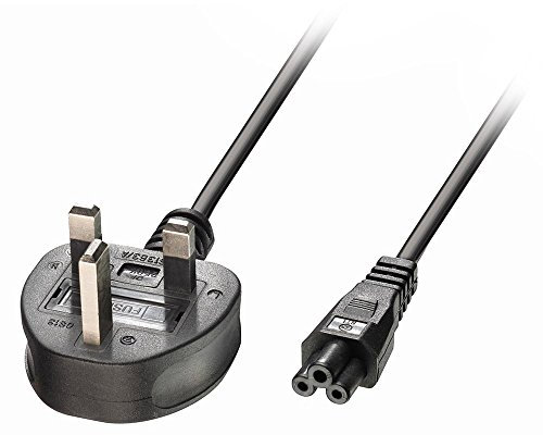 ShaniTech 2M UK Plug to C5 Mains Power Cable for Laptop Adaptor / Charger Acer Dell HP Compaq Sony Toshiba Lenovo Vaio Delta