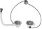 Wirquin 30718724 Bonde ø90 pour évier 2 bacs, plastique et métal, avec trop-plein exterieur et commande à câble, chromé