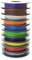 Xenterio YV Schaltdraht-Sortiment, Leiterdurchmesser 0,5mm, Kupfer verzinnt, 10x 25m Spulen (rot, schwarz, blau, grün, weiß, violett, braun, grau, orange, gelb)