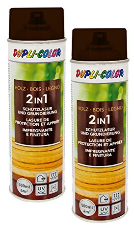 2x DUPLI COLOR HOLZSCHUTZLASUR WASSERABWEISEND ALLWETTERSCHUTZ PALISANDER