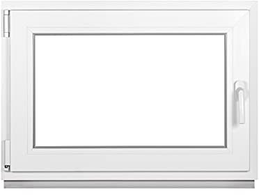 Framex Premium Kellerfenster - Kunststofffenster Weiß BxH 900 x 600 mm - Garagenfenster/Gartenhaus Fenster BxH 90 x 60 cm 2-fach Verglast - Din Links-Funktion Dreh Kipp Fenster-Alle Größen