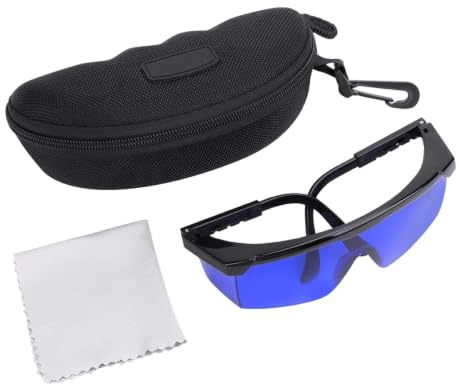 Alomejor Golfball Finder Brille mit blauen Gläsern UV-Schutz Golfball Finding Sonnenbrille mit Aufbewahrungskoffer und Reinigungstuch