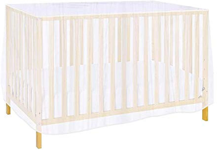 LEDLUX Zanzariera Lettino Neonato, Zanzariera Culla Universale, Misura 70X140X70cm,Colore Bianco