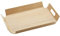 Dudoplatz Handgefertigtes rechteckiges geschwungenes Tablett Tee-Frühstückstablett Kaffeetablett Hoteltablett 44 x 33 cm (Bamboo)